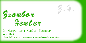 zsombor hemler business card